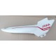 UNDERSEAT FAIRING - RIGHT -  (WHITE PAINTING + ROBBY STICKER) - NEW ( JAWA FACTORY STORED PART)